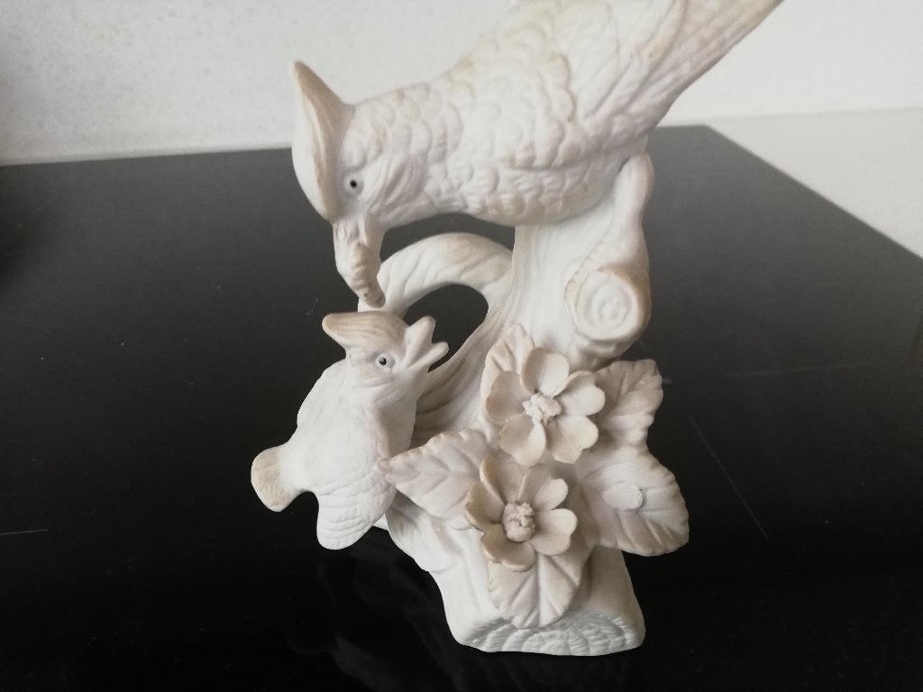 beeldje porselein vogels, Antiek en Kunst, Ophalen of Verzenden, Wit, Vogel