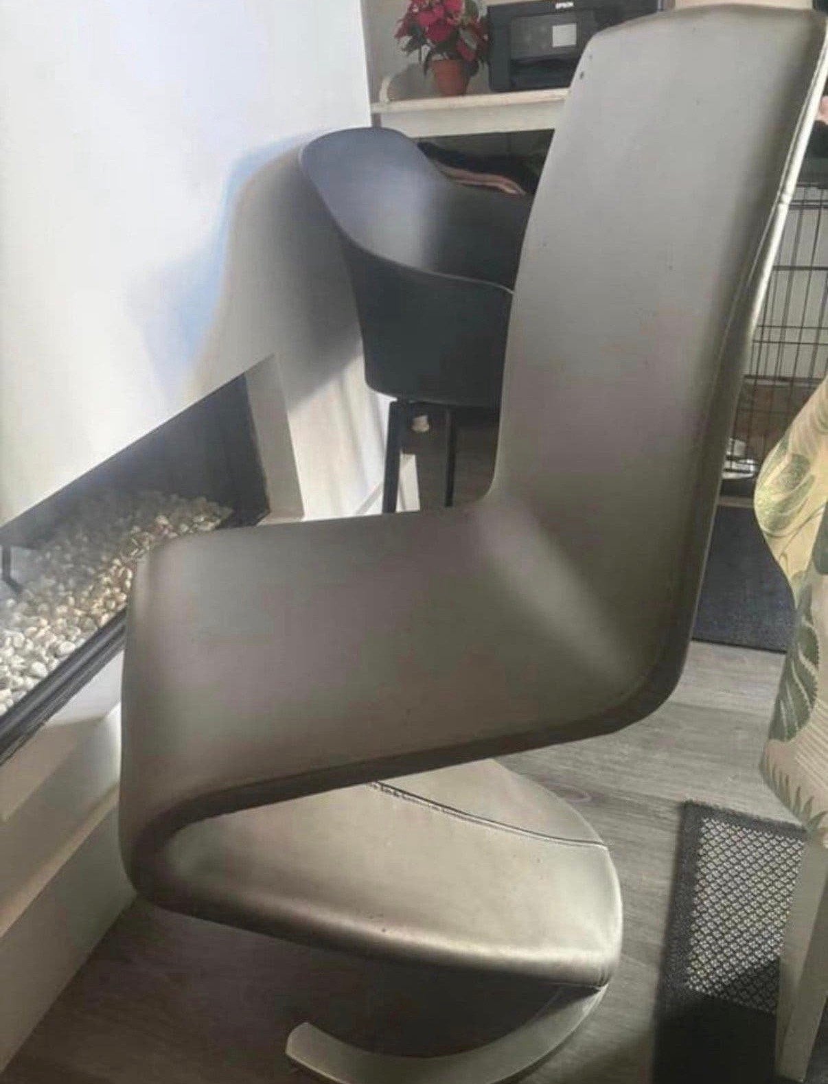 Stoelen in echt leer, Ophalen, Gebruikt