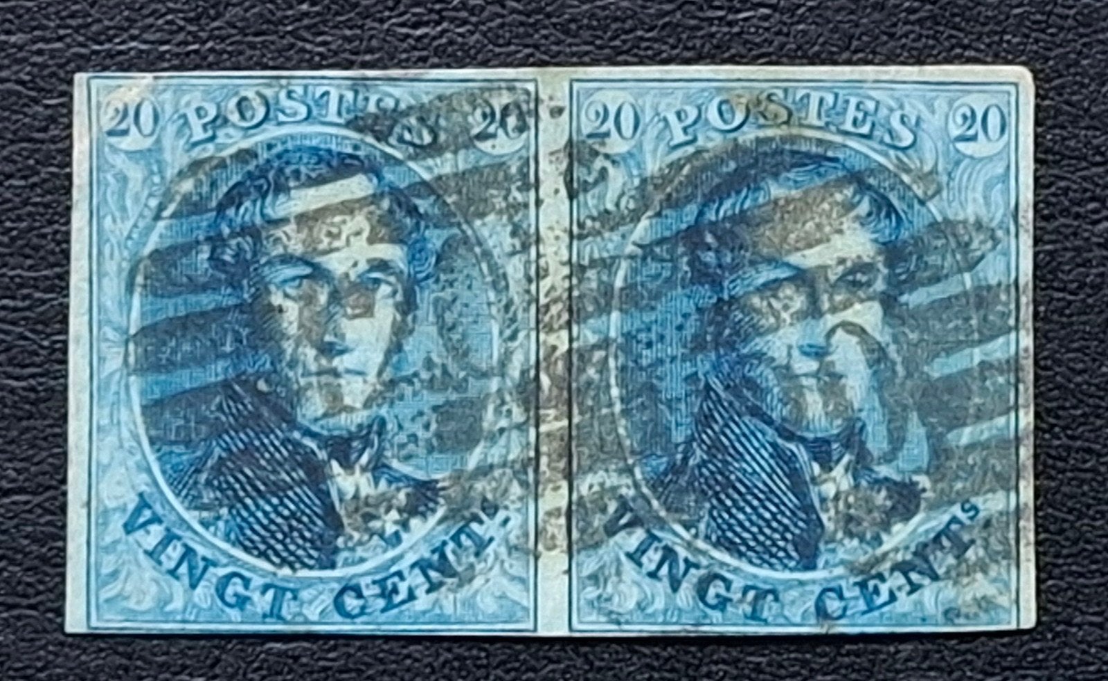 Belgique : COB 11 en duo ** Médaillons 1861., Enlèvement ou Envoi, Affranchi, Timbre-poste, Maison royale