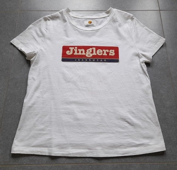 Witte T-shirt Jinglers, Neuf, Manches courtes, Taille 38/40 (M), Enlèvement ou Envoi