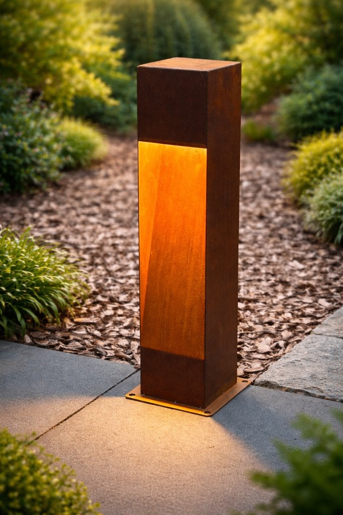 Tuinlamp - Tuinverlichting - Led verlichting - Cortenstaal, Tuin en Terras, Verzenden, Nieuw