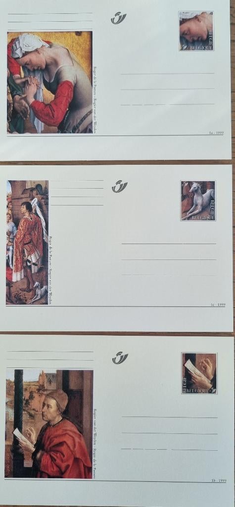 Briefkaart Carte Postale Rogier Van Der Weyden Roger Pasteur, Ophalen of Verzenden, 1980 tot heden, Ongelopen