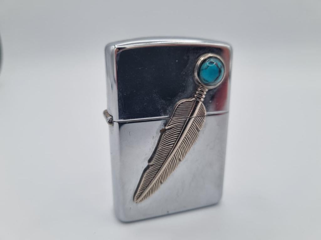 Zippo Indian Feather 1996, Collections, Envoi, Comme neuf, Briquet
