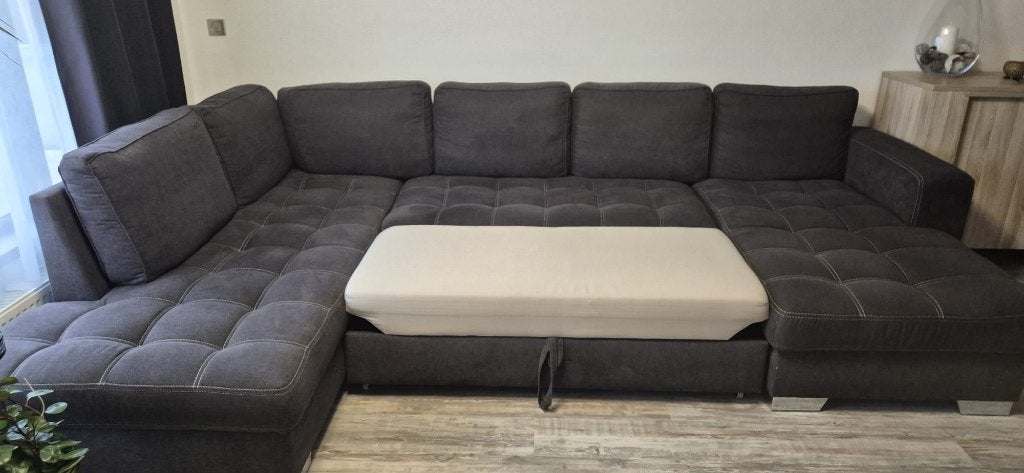 Zetelbed, Huis en Inrichting, Ophalen, Hoekbank, 300 cm of meer, Zo goed als nieuw