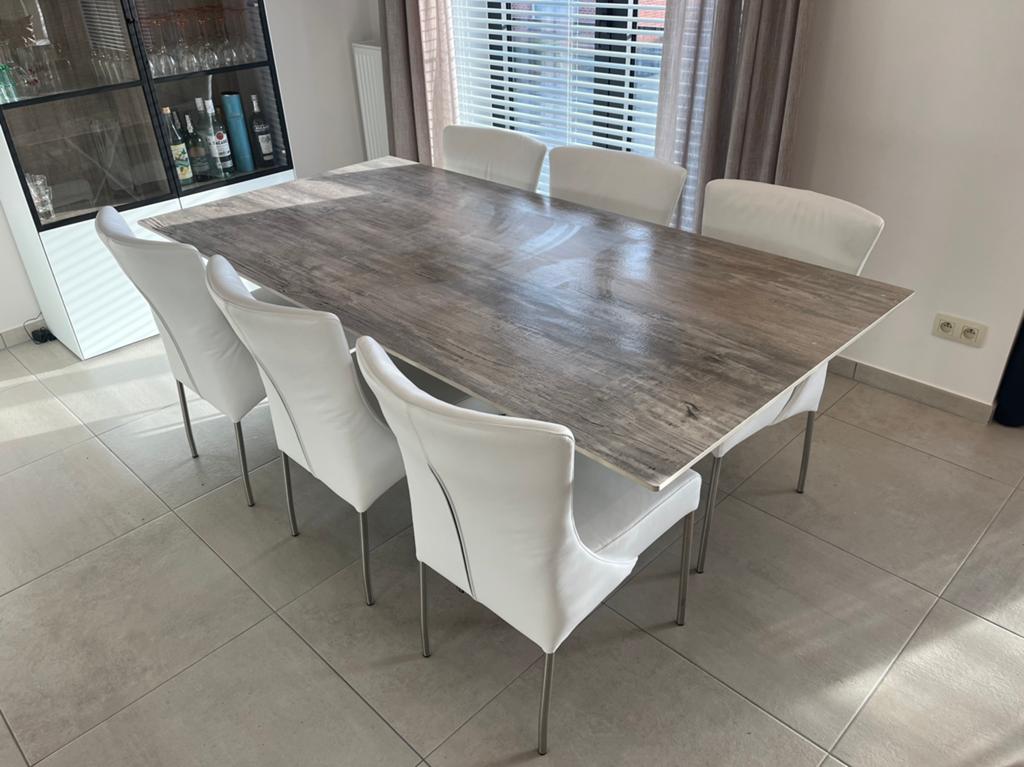 Tafel en 6 stoelen joli, Huis en Inrichting, Complete eetkamers, Ophalen, Zo goed als nieuw