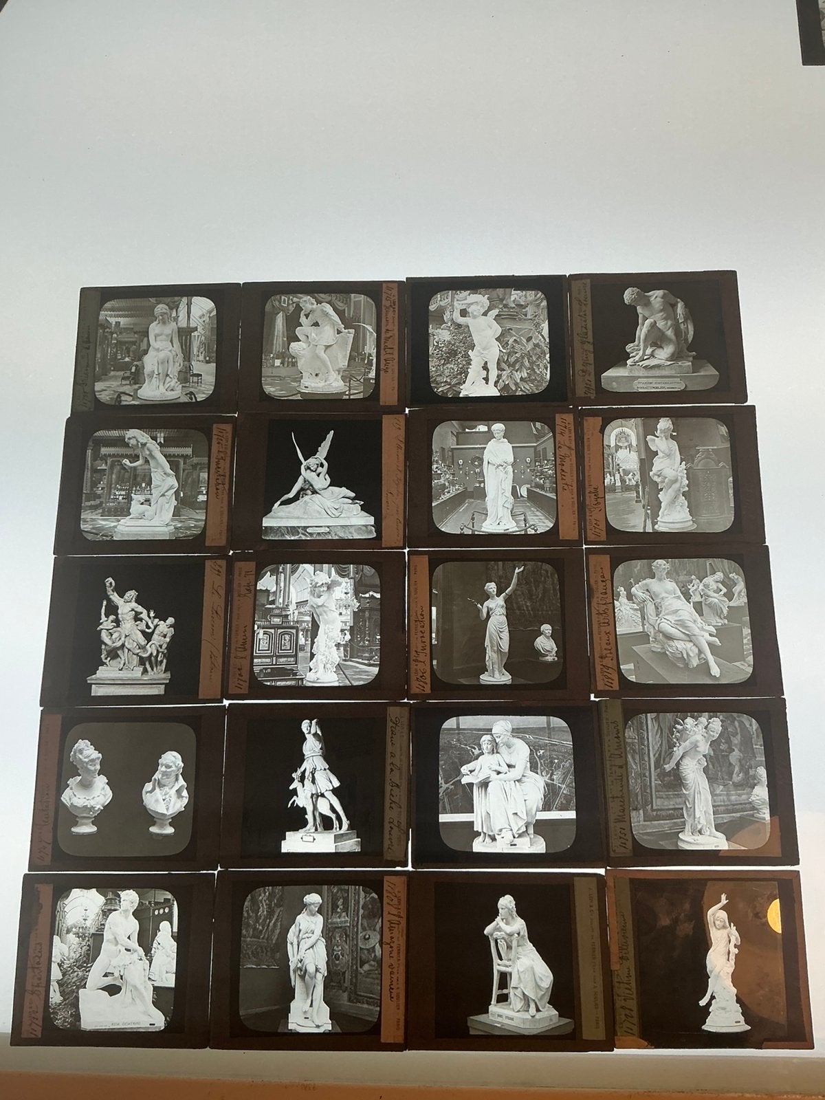 Set 20 historische glasplaten 19de eeuw kunstwerken, Antiek en Kunst, Antiek | Verlichting, Ophalen of Verzenden
