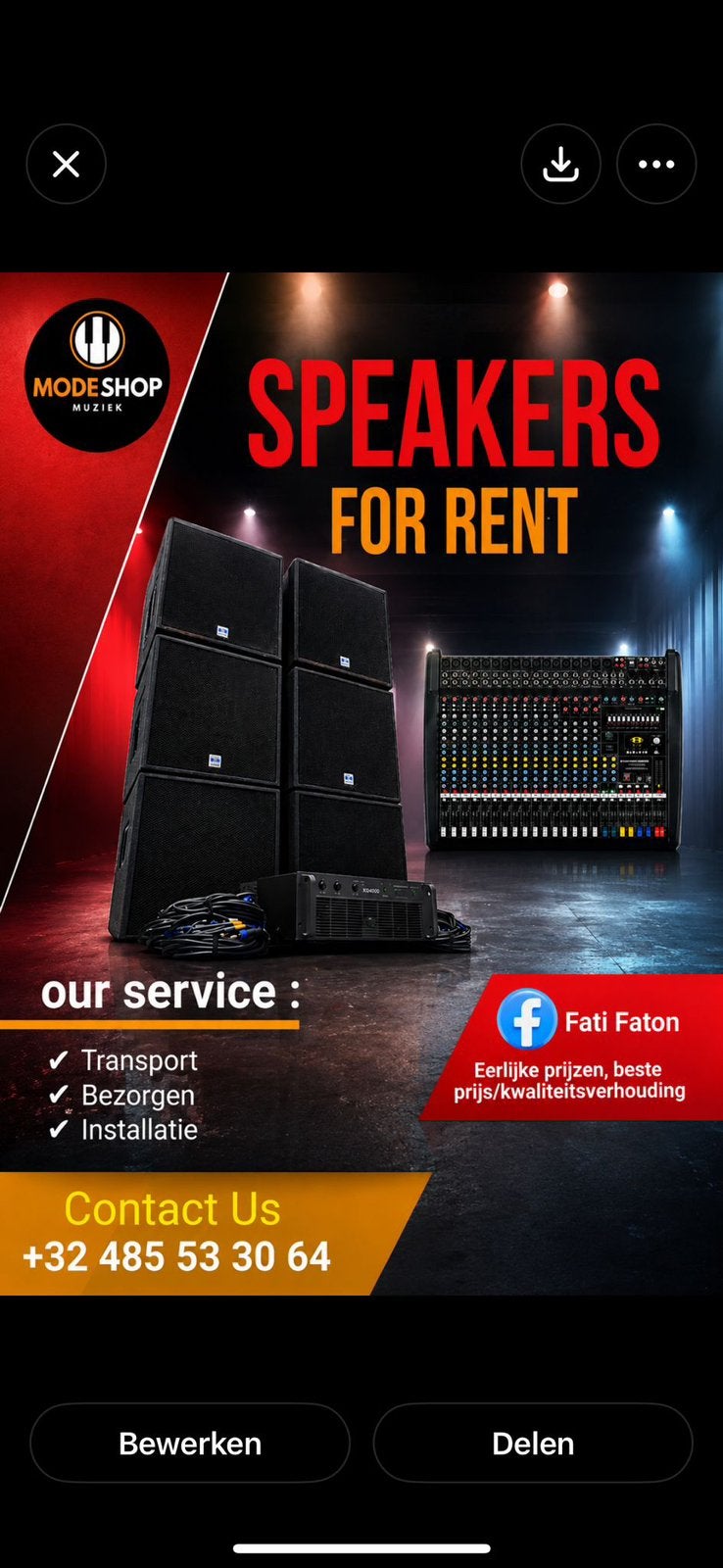 Dynacord installatie te huur for rent, Audio, Tv en Foto, Luidsprekerboxen, Bluetooth, Ophalen, Gebruikt