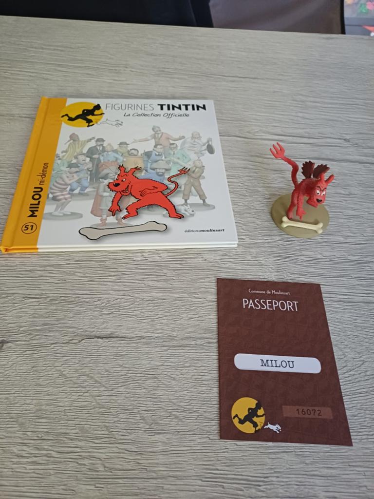 Beeldje Snowy nummer 51 Moulinsart officiële collectie, Ophalen of Verzenden, Kuifje, Zo goed als nieuw, Beeldje of Figuurtje