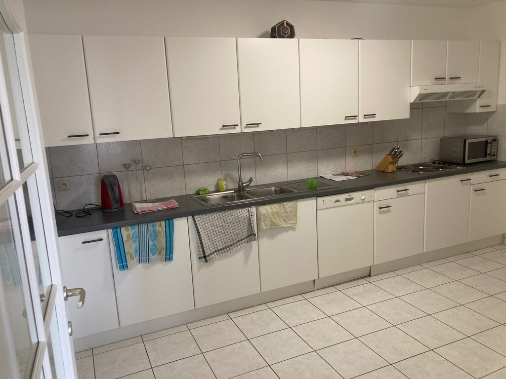 Volledige keuken met toestellen ., Ophalen, Gebruikt, Wit, Dubbelwandige keuken
