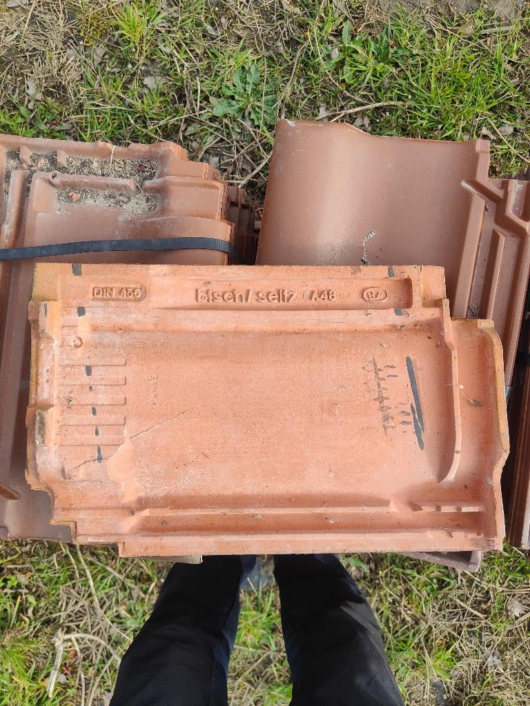 Lot de tuiles terre cuite Bisch / Seltz A48, Doe-het-zelf en Bouw, Dakpannen en Dakbedekking, Ophalen, Overige materialen, 5 tot 10 m²