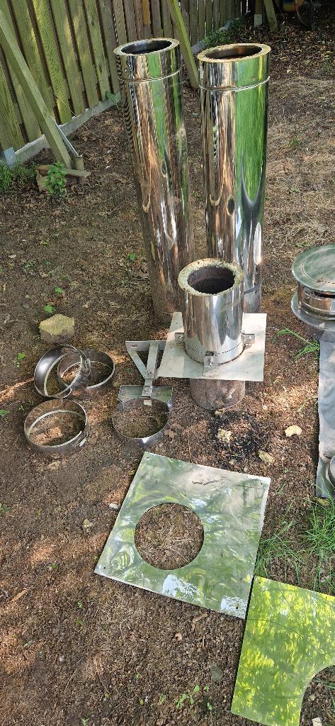Volledig rookkanaal houtkachel 150mm binnendiameter, Ophalen, Gebruikt, Overige typen, Aluminium