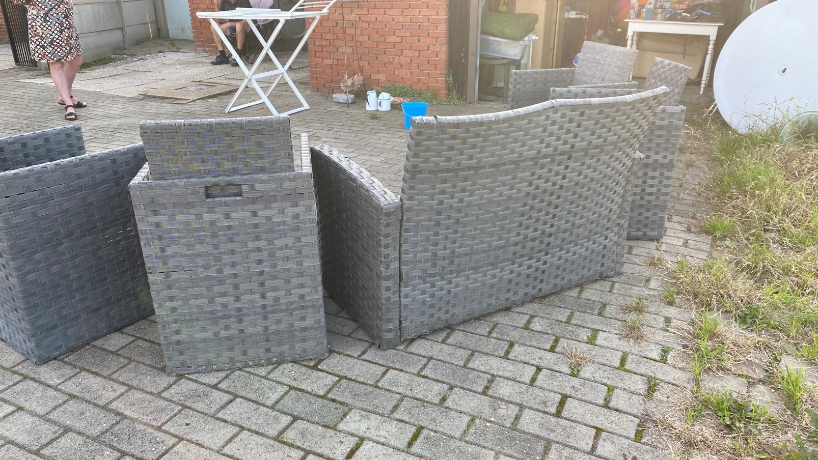 Set de jardin, canapé et 4 chaises, Enlèvement, Utilisé