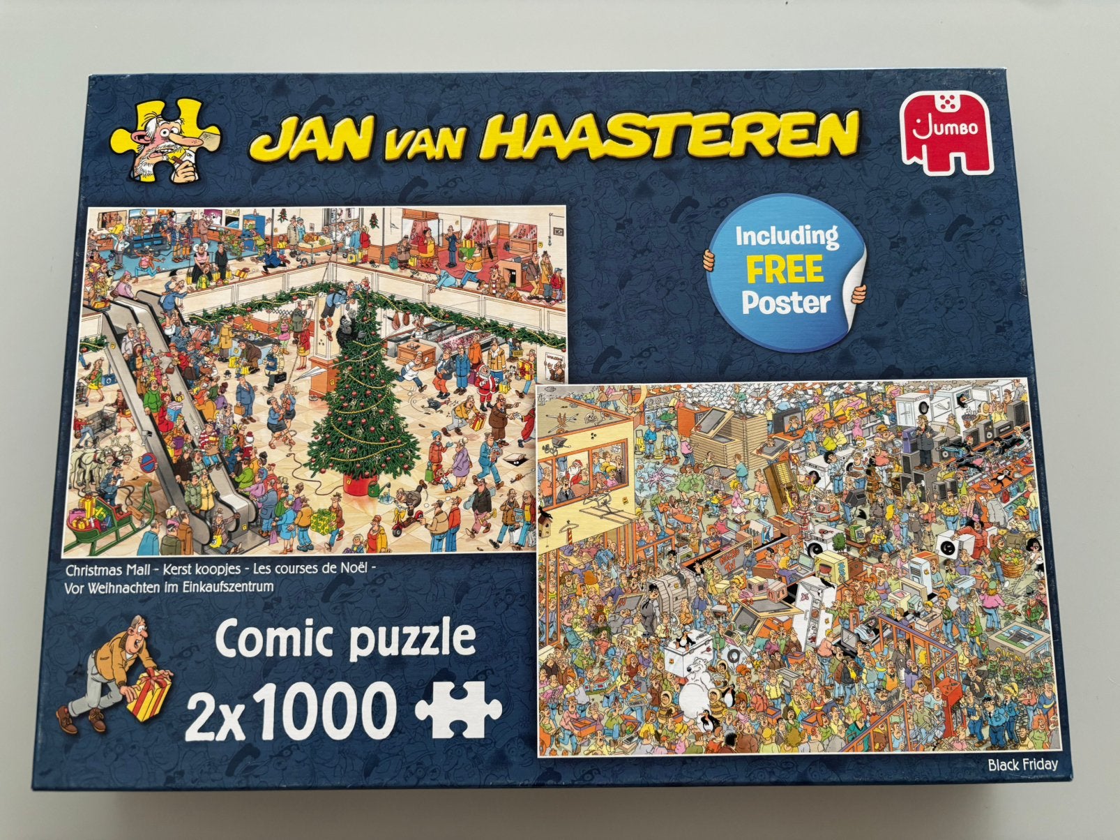 Kerst puzzels Jan Van Haasteren 1000stukjes, Enlèvement, Neuf