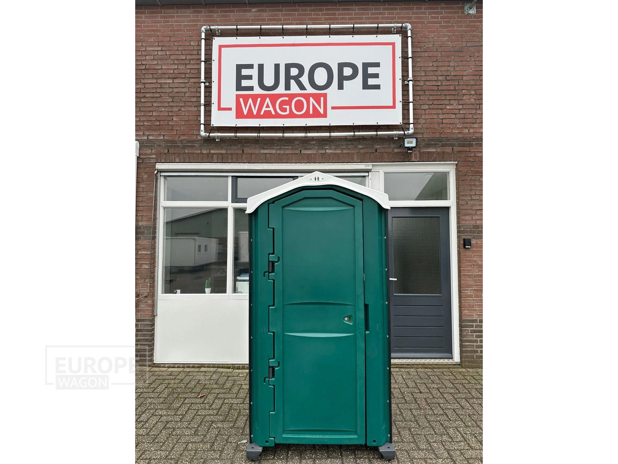 GLOBAL toiletcabine donkergroen dixi kopen, Articles professionnels, Machines & Construction | Abris de chantier & Conteneurs