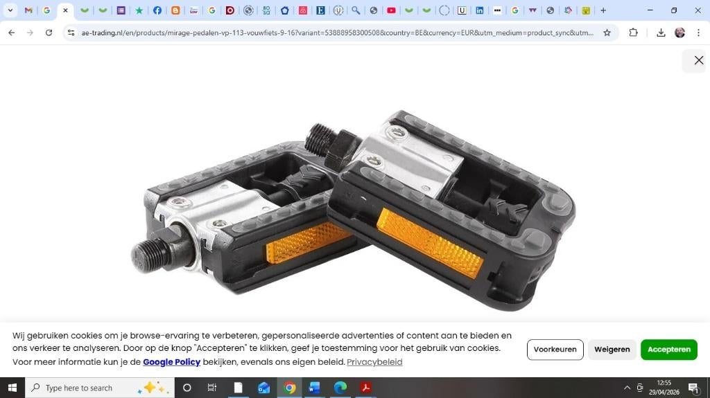 Pedales pliables en metale pour velo Dahon, Vélos & Vélomoteurs, Enlèvement, Neuf, Dahon