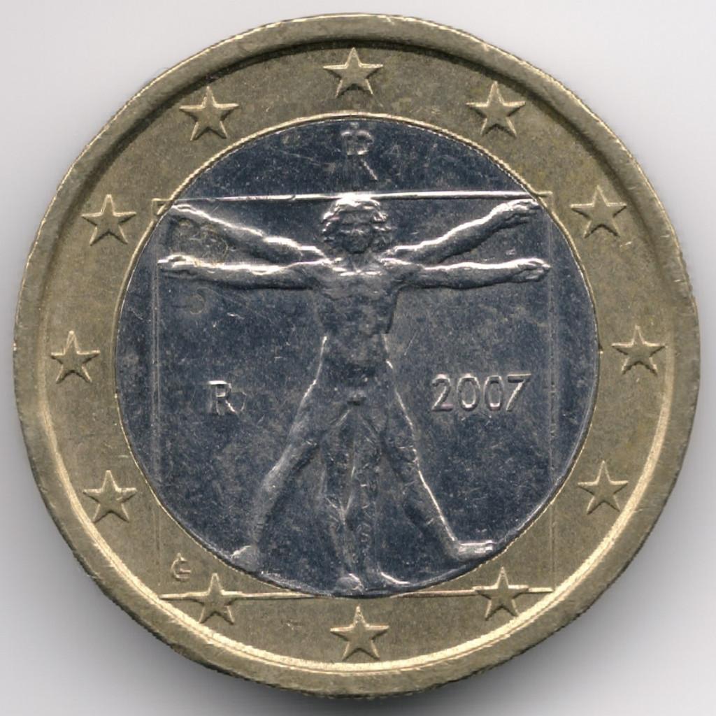 Italie : 1 euro 2007 KM#216 Ref 8526, Timbres & Monnaies, Enlèvement ou Envoi, Italie, 1 euro, Monnaie en vrac