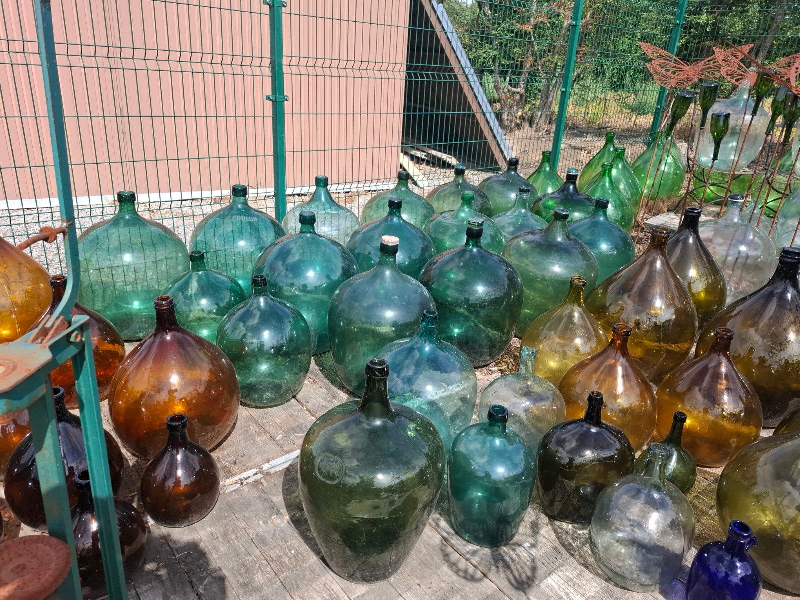 Antiek mondgeblazen buikflessen als decoratie vaas! TOPPER, Ophalen