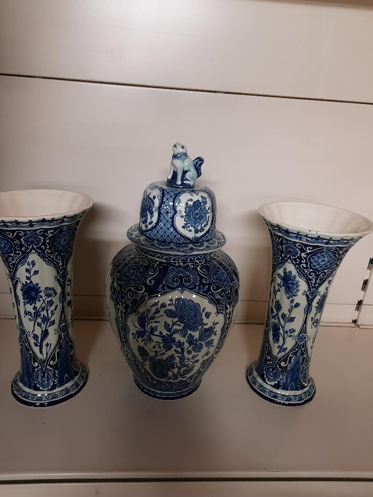 Vaas 3delig, Ophalen, Gebruikt, Blauw