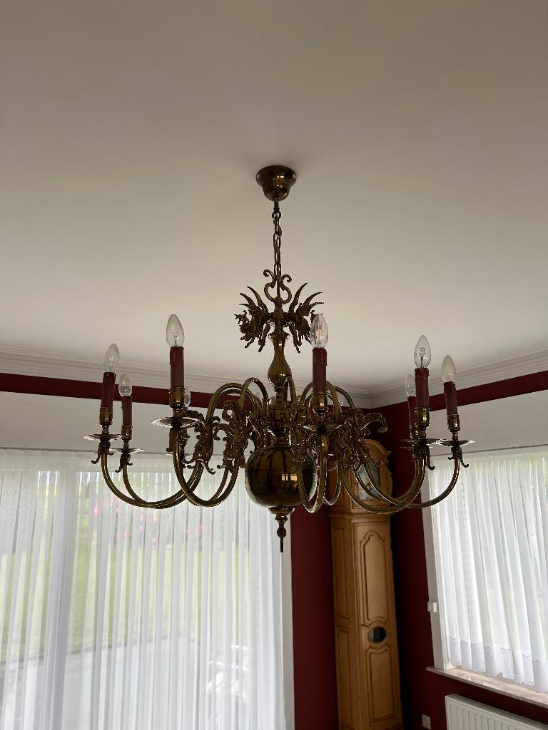 Hanglamp lusters, Huis en Inrichting, Lampen | Kroonluchters, Ophalen of Verzenden, Gebruikt, Overige materialen, Antiek