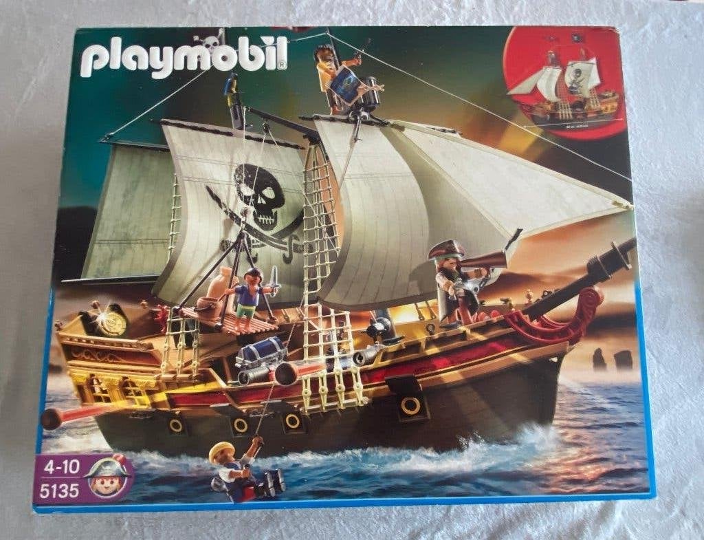 Playmobil - 5135 - Bateau pirate, Comme neuf, Bateau, Kit complet, Enlèvement