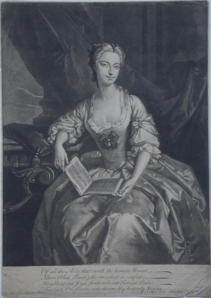 Alexander van Haecken mezzotint "Music blest Power", Ophalen