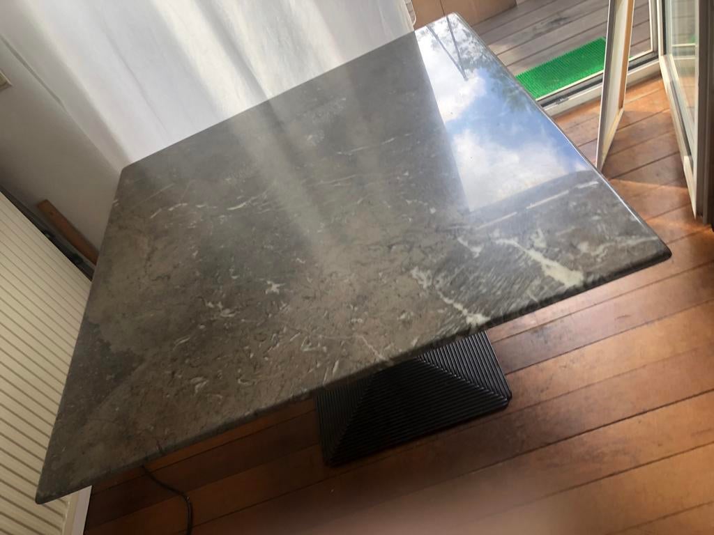 Afra&Tobia vintage table marbre, Huis en Inrichting, Ophalen, 50 tot 75 cm, Overige materialen, Vierkant