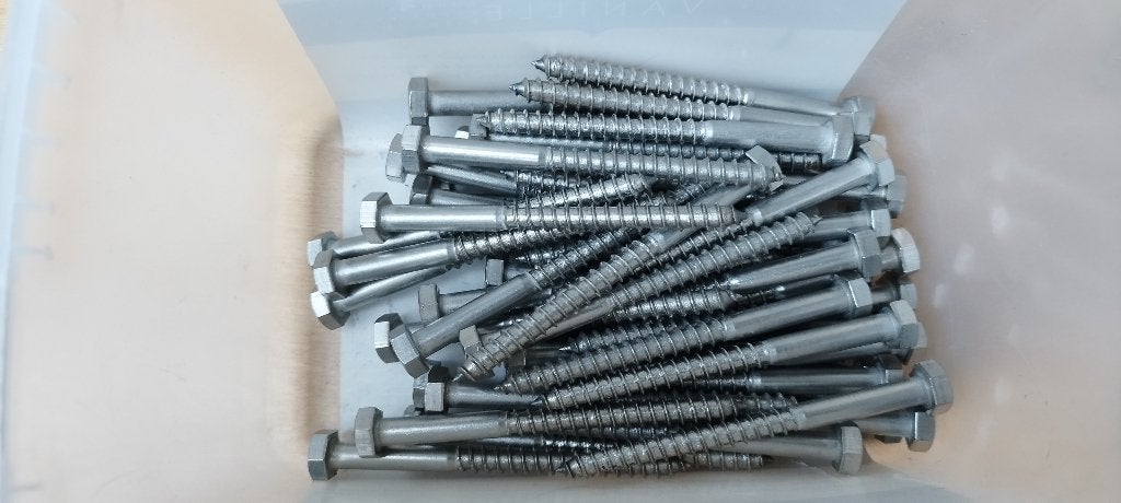 Inox houtdraadbout M8x100 mm (50stuks), Doe-het-zelf en Bouw, IJzerwaren en Bevestigingsmiddelen, Ophalen, Nieuw, Bouten of Moeren