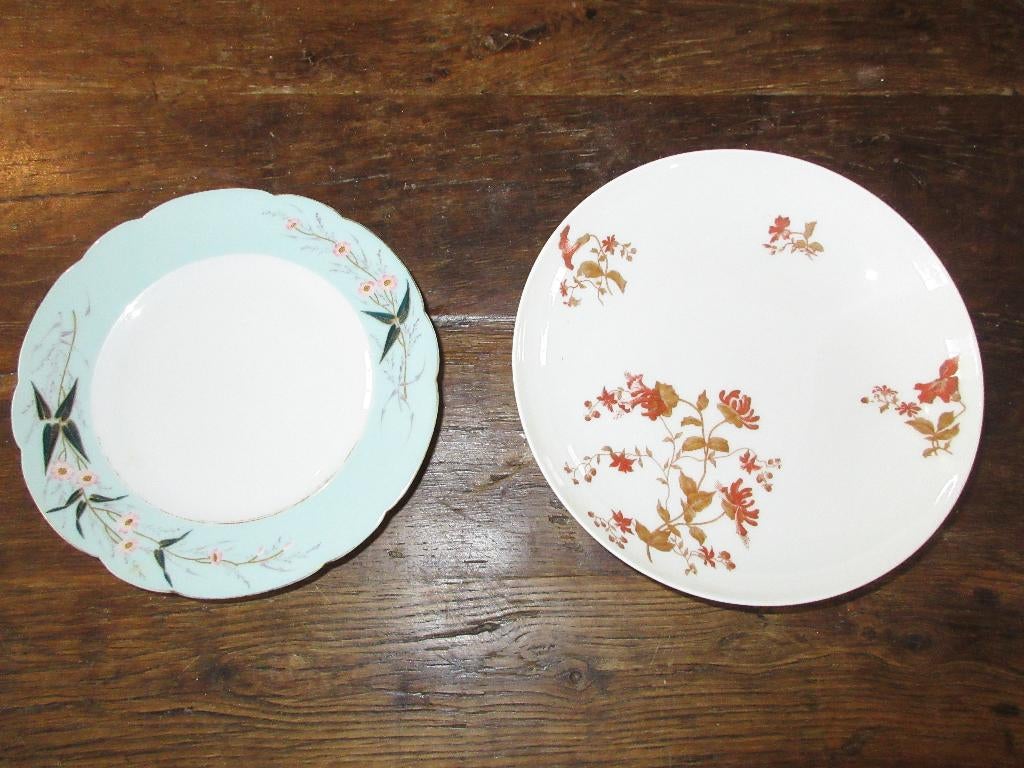 2 antieke fruitschotels vintage schotels porselein, Ophalen