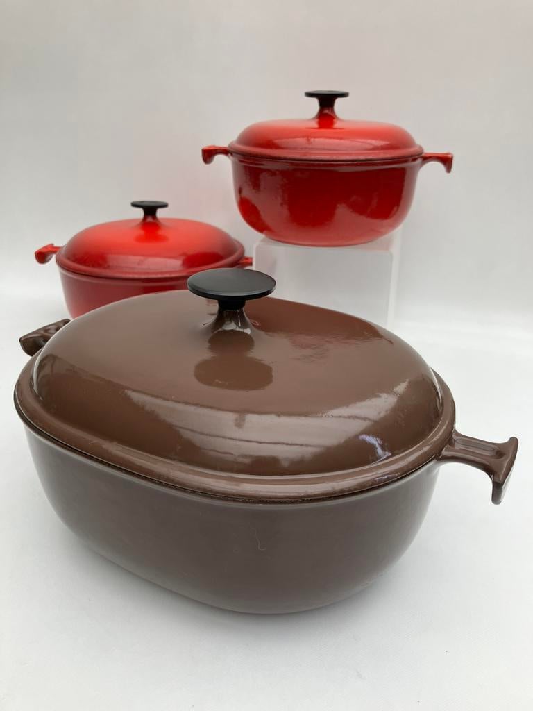 Le Creuset - Marmite vintage La Mama 29 (Enzo Mari), Enlèvement ou Envoi, Fonte