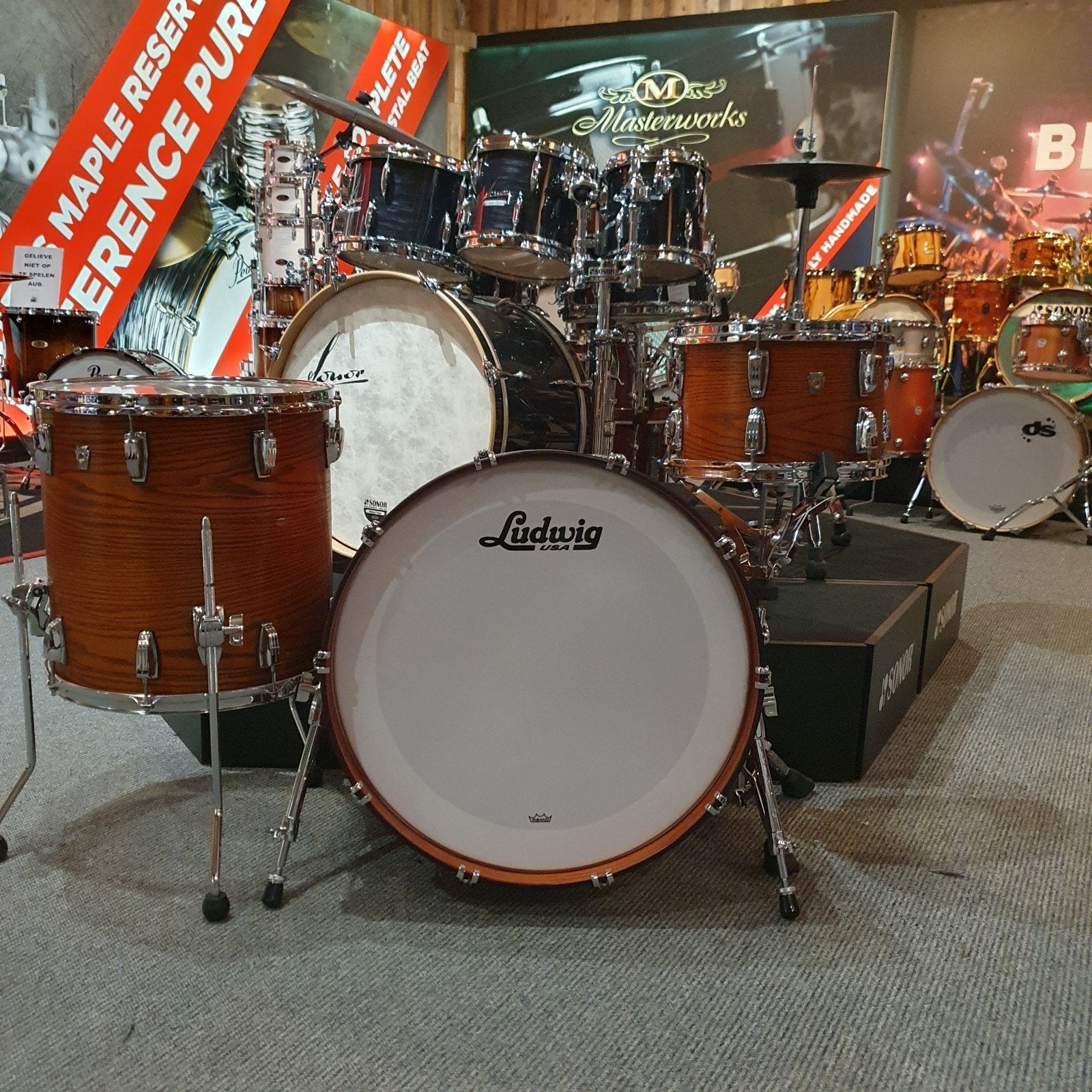 Ludwig Classic Oak drumstel. Tennessee Wiskey 12/16/22, Ophalen of Verzenden, Pearl