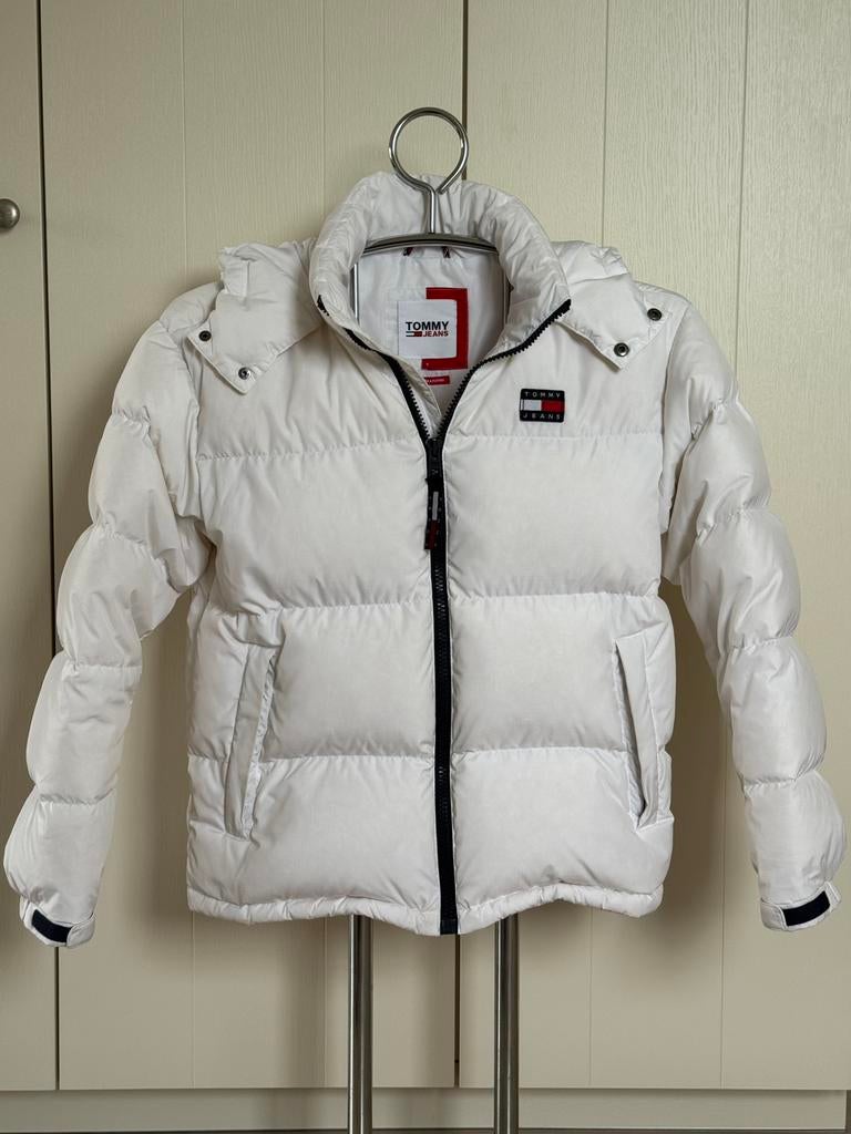 Tommy Jeans Alaska Puffer Jas - Maat S, Kleding | Dames, Jassen | Winter, Zo goed als nieuw, Maat 36 (S), Wit, Ophalen of Verzenden
