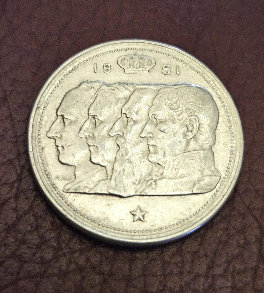 Zilver. Belgische munt 100 Frank. 1951., Ophalen, Zilver, Losse munt, Zilver