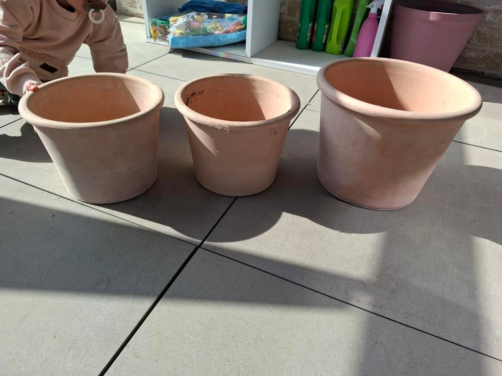 3 pots de fleurs (extérieur), Enlèvement