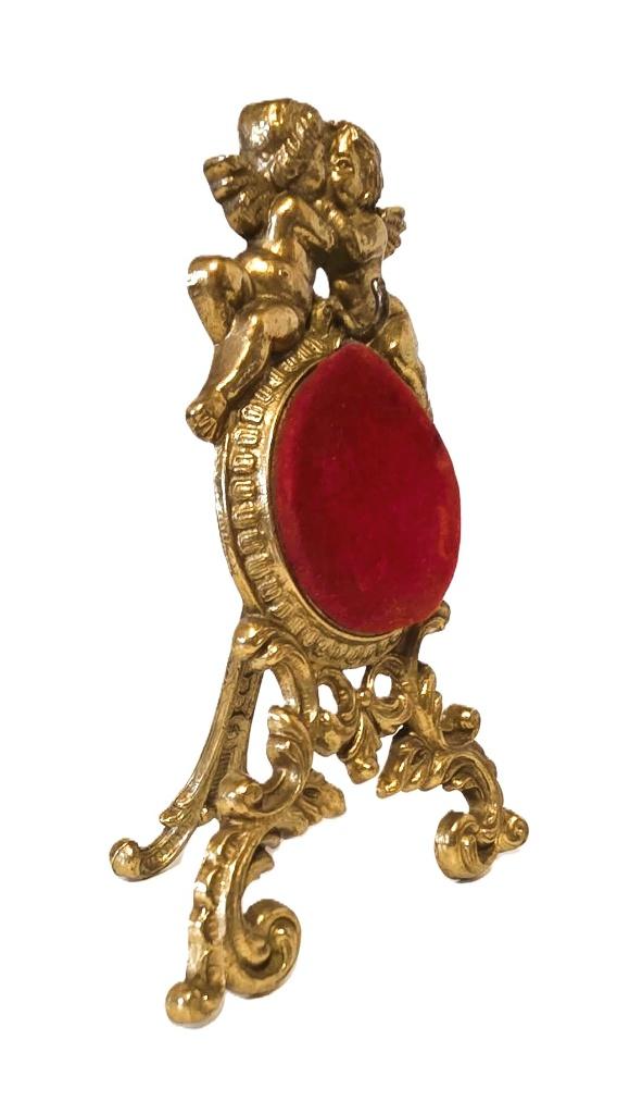 Porte-montre de poche ancien avec 2 Putti., Bijoux, Sacs & Beauté, Enlèvement ou Envoi, Autres matériaux, Montre de poche, 1900 à 1930