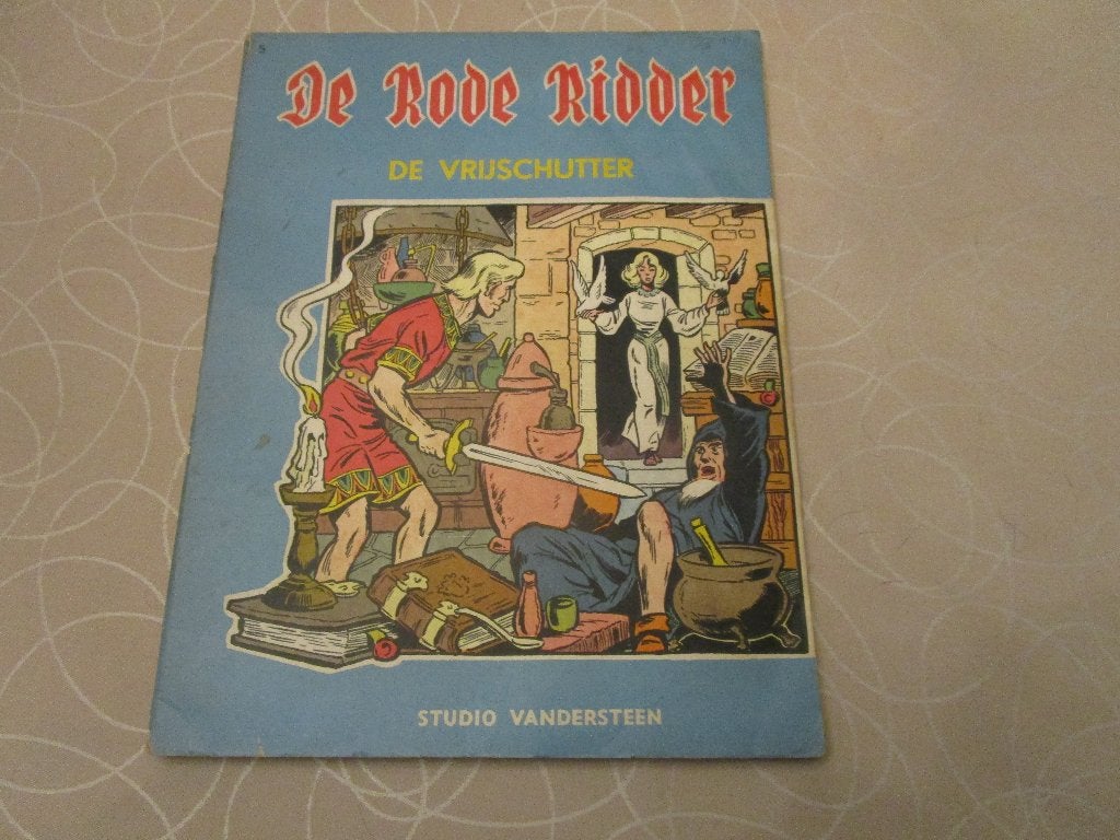 Rode Ridder - De vrijschutter - 1e druk - 1960, Boeken, Stripverhalen, Gelezen, Eén stripboek, Studio  Vandersteen, Ophalen of Verzenden