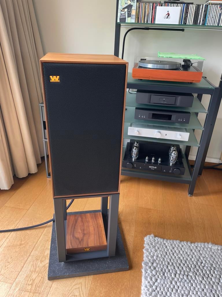 Wharfedale Linton Heritage 85 + Stands, Enlèvement, Comme neuf, Haut-parleurs Frontaux, Arrière ou Stéréo