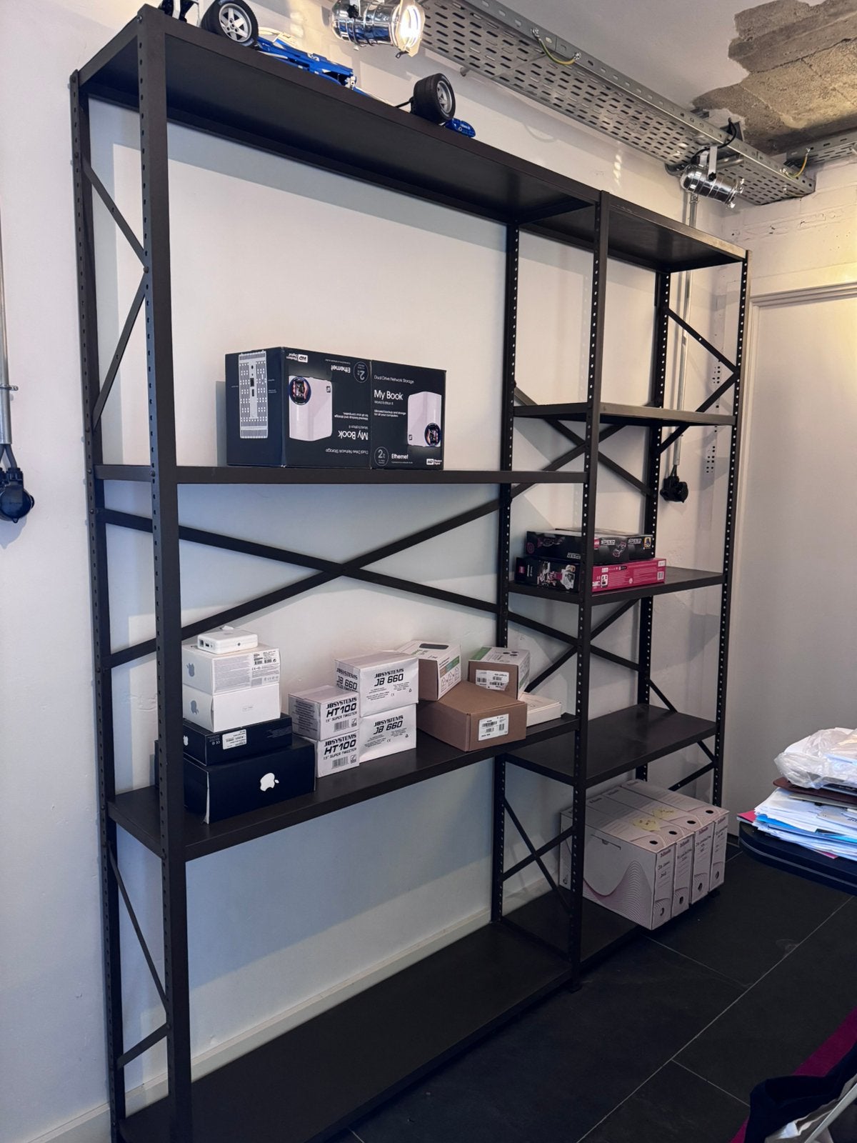 Industrieel Stalen wand rek. 210x195x30 HxBXD, Huis en Inrichting, Ophalen, Gebruikt