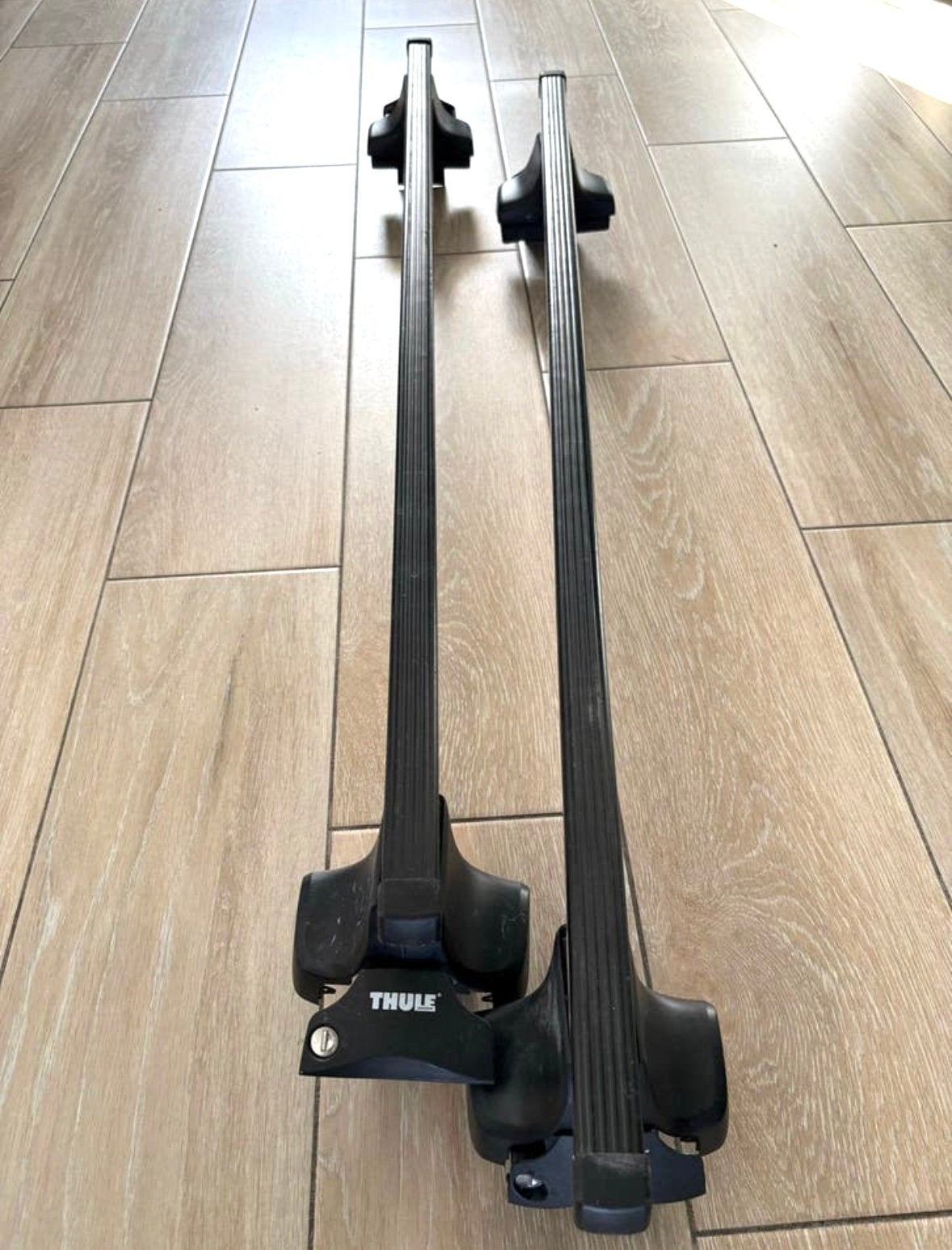 Dakdragers Thule Squarebars met Thule Rapid System 754, Enlèvement, Comme neuf