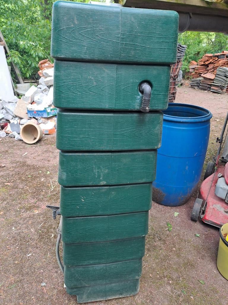 Réservoir de pluie de 276 litres avec robinet., Enlèvement, Synthétique, Avec robinet