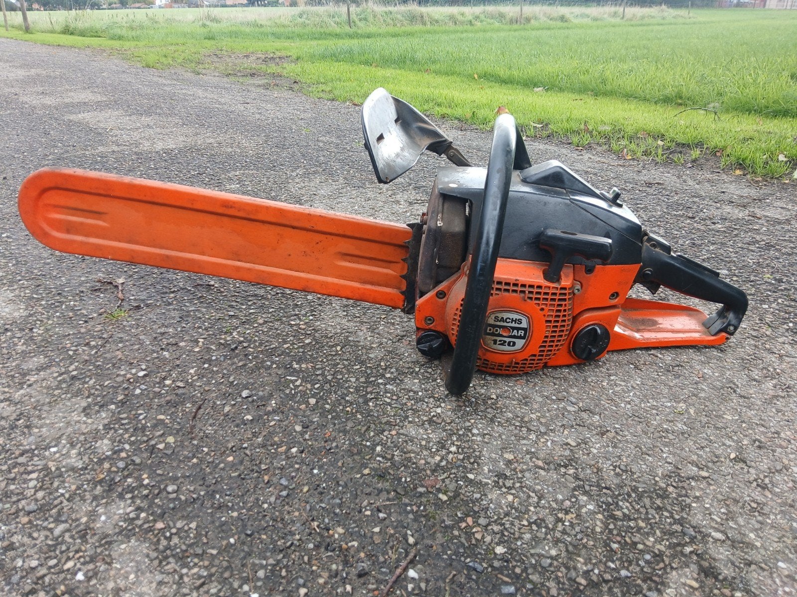 Sachs dolmar 120 kettingzaag voor restauratie, Tuin en Terras, Ophalen
