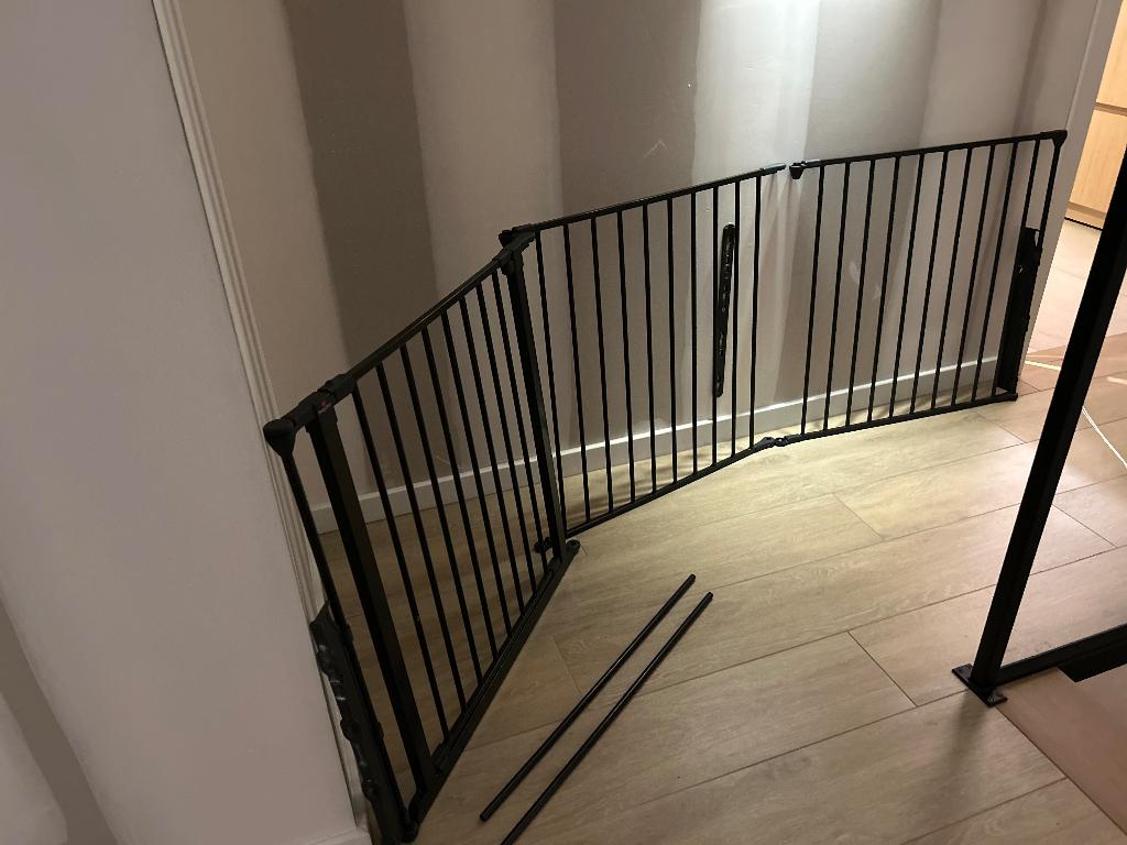 Lang traphekje / veiligheidshekje / haardhekje in 3 delen, Enlèvement, Utilisé, 115 cm ou plus, Métal ou Fer