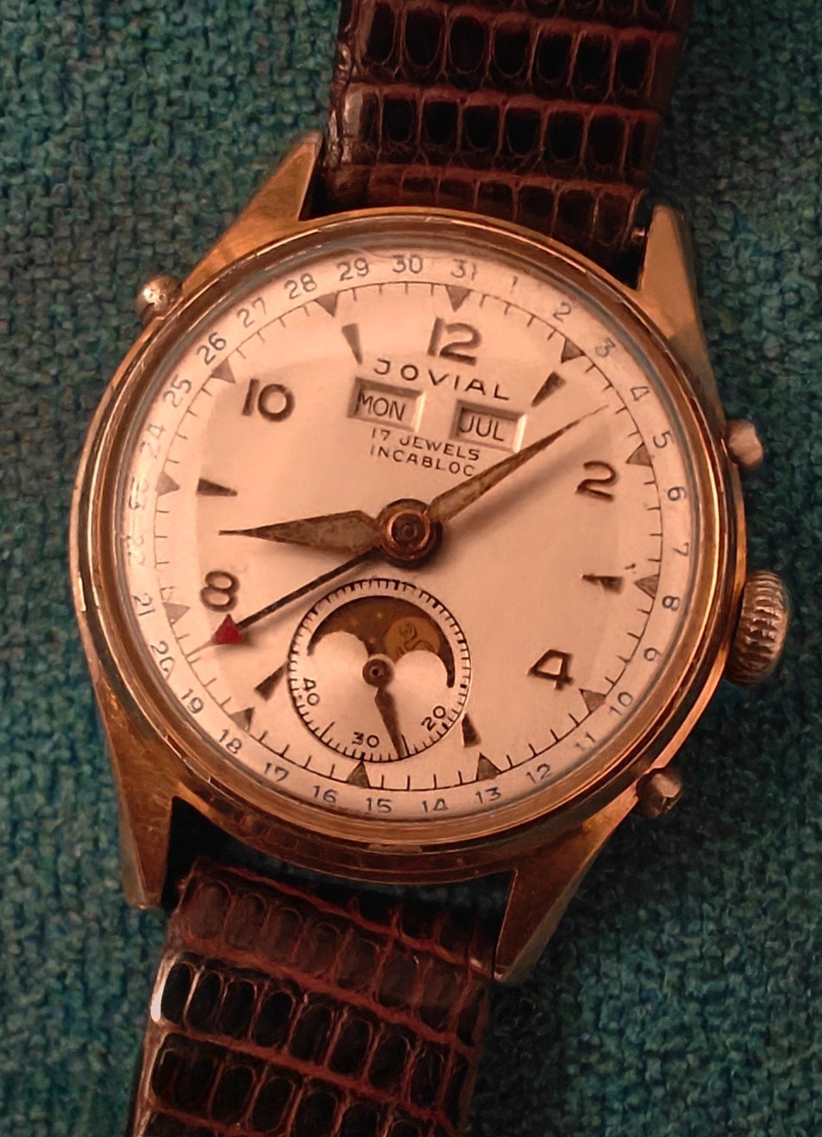 Montre triple date phase de lune