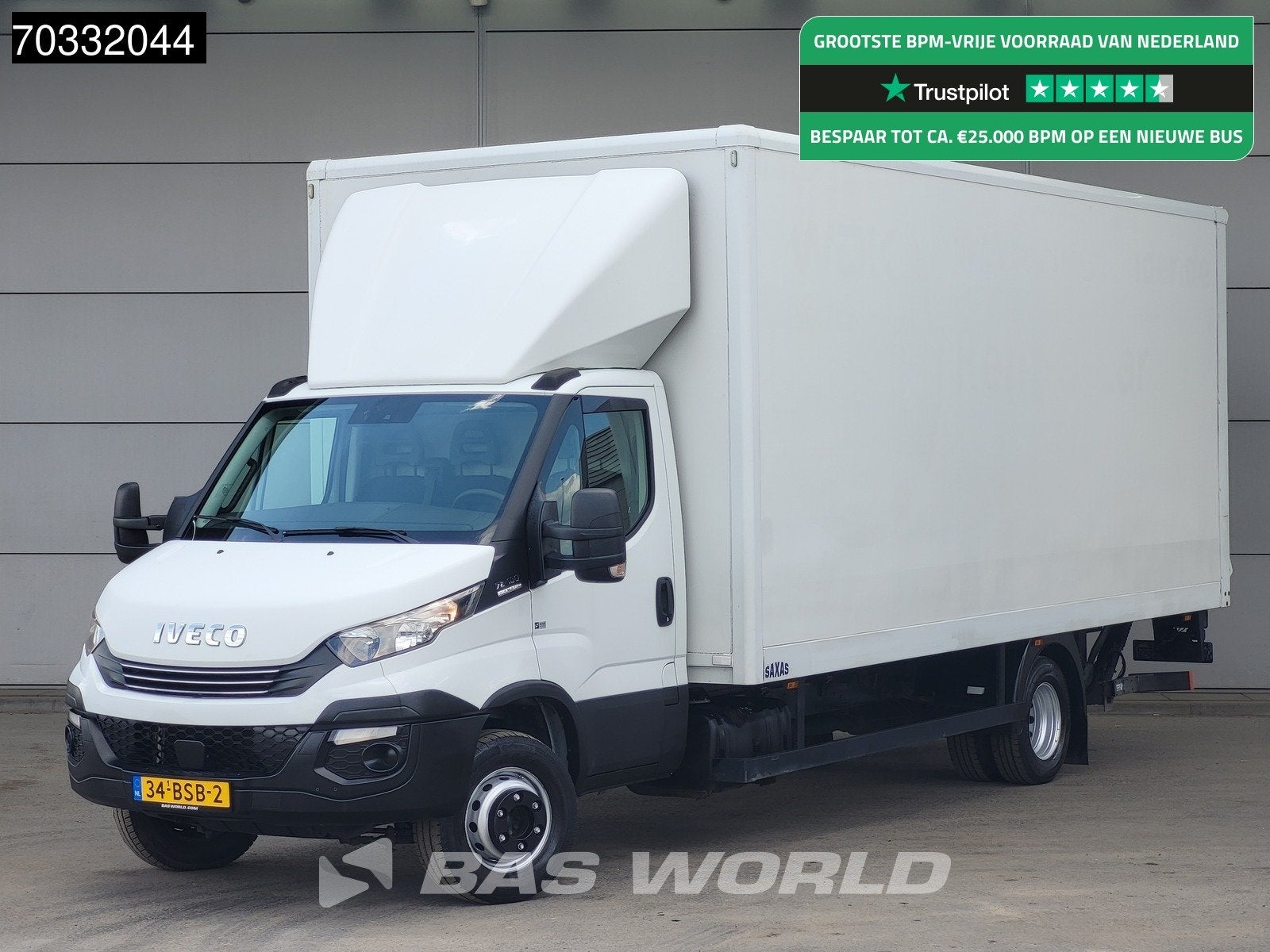 Iveco Daily 72C18 3.0L Automaat 1000KG Laadklep Luchtvering, Auto's, Bestelwagens en Lichte vracht, Automaat, Stof, Gebruikt, Euro 6