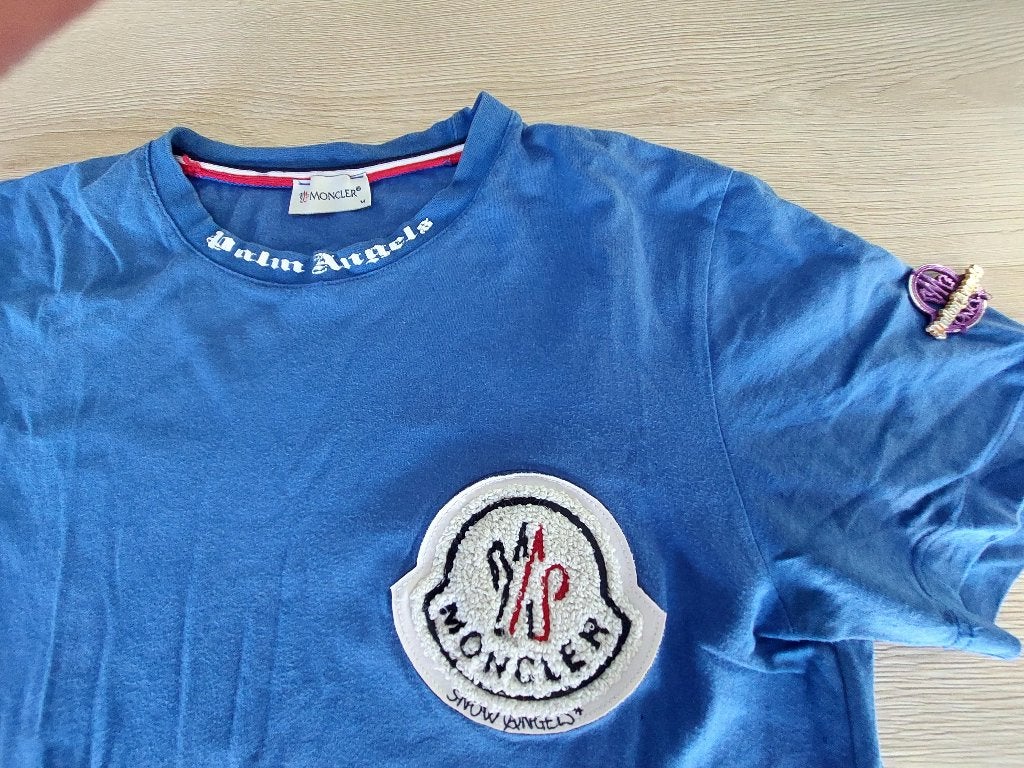 T-shirt Moncler logo maat M, Kleding | Heren, Moncler, Ophalen of Verzenden, Zo goed als nieuw, Maat 48/50 (M)