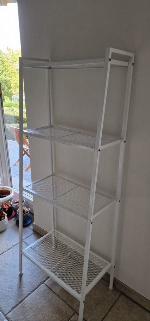 Etagère blanche en métal, Enlèvement, Comme neuf, Étagère/rayonnage, Métal