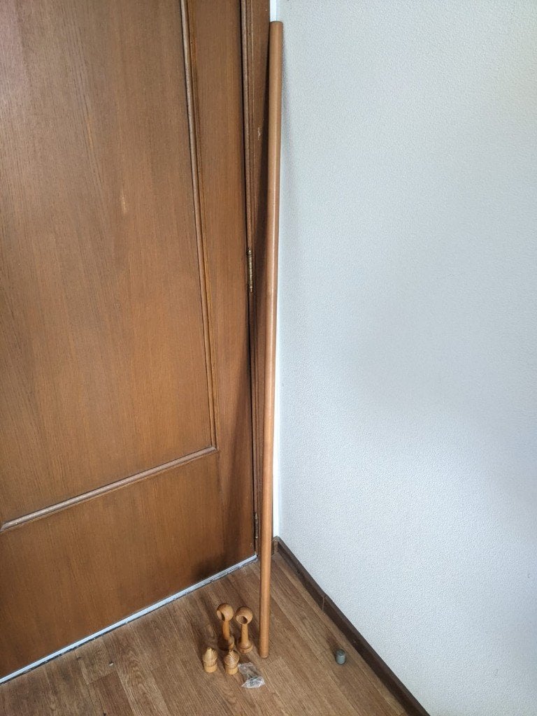 Nouvelle tringle à rideaux en bois - 160 cm de long, Enlèvement, Neuf, Rideau, Bois