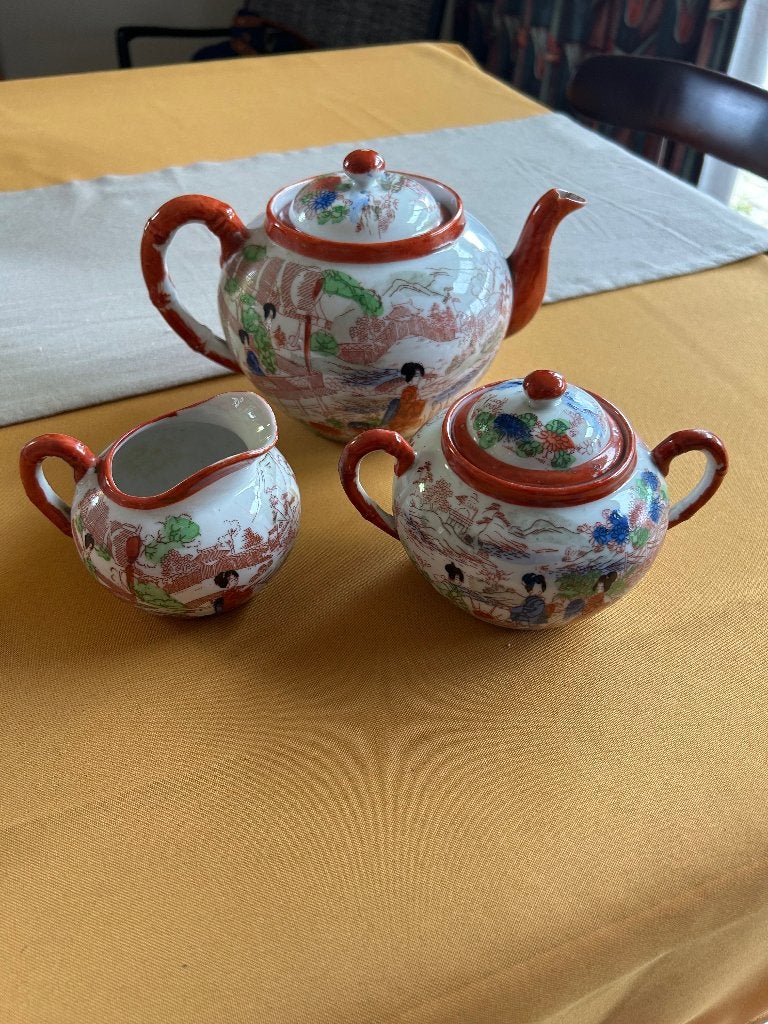 Leuk theeservies Japans porselein, Antiek en Kunst, Ophalen of Verzenden