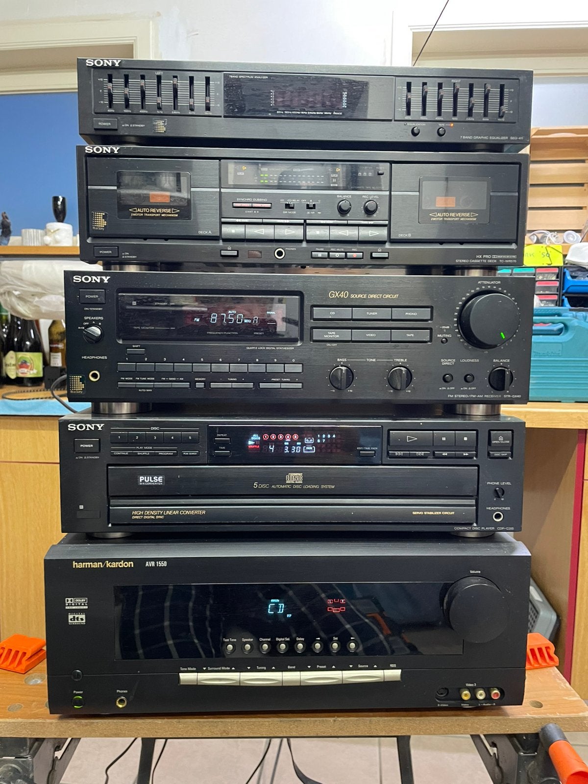 Stereotoren Sony incl. Harman Kardon Versterker + Bose boxen, Deck cassettes ou Lecteur-enregistreur de cassettes, Enlèvement