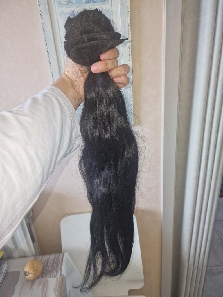 Extensions de cheveux 100 % véritables, 65 cm, 160 g, trame, Enlèvement