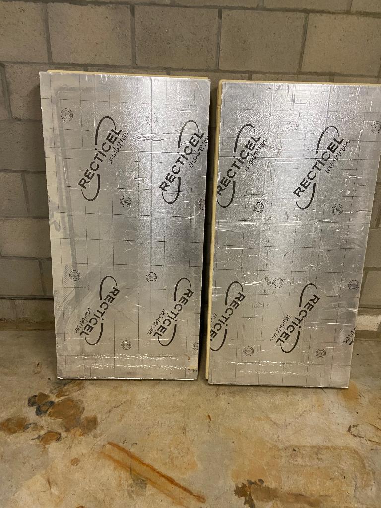Recticel muurisolatie 10 cm, 8 à 12 cm, Comme neuf, Enlèvement, Mousse rigide (PIR)